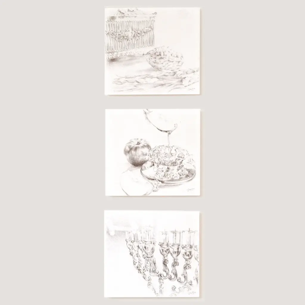 Menorah Series (Judaica, Etrog, Apple And Honey) — Sasha Berkowitz